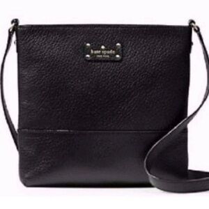 Kate Spade Bay Street Cora crossbody bag in black pebbled leather